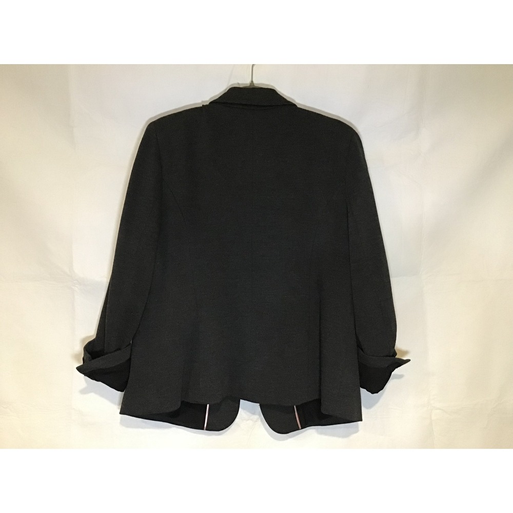 41 Hawthorn Women Dark Gray Single Button Knit Blazer Jacket Size L Real Pockets - Picture 6 of 6